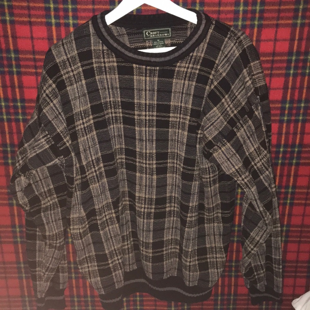 Vintage Checkered Sweater